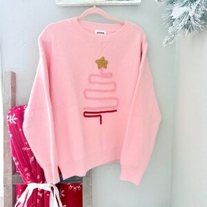 Adora Pink Festive Tree Sweater
